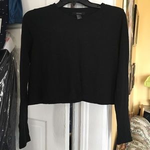 Long-Sleeve Crop T-Shirt